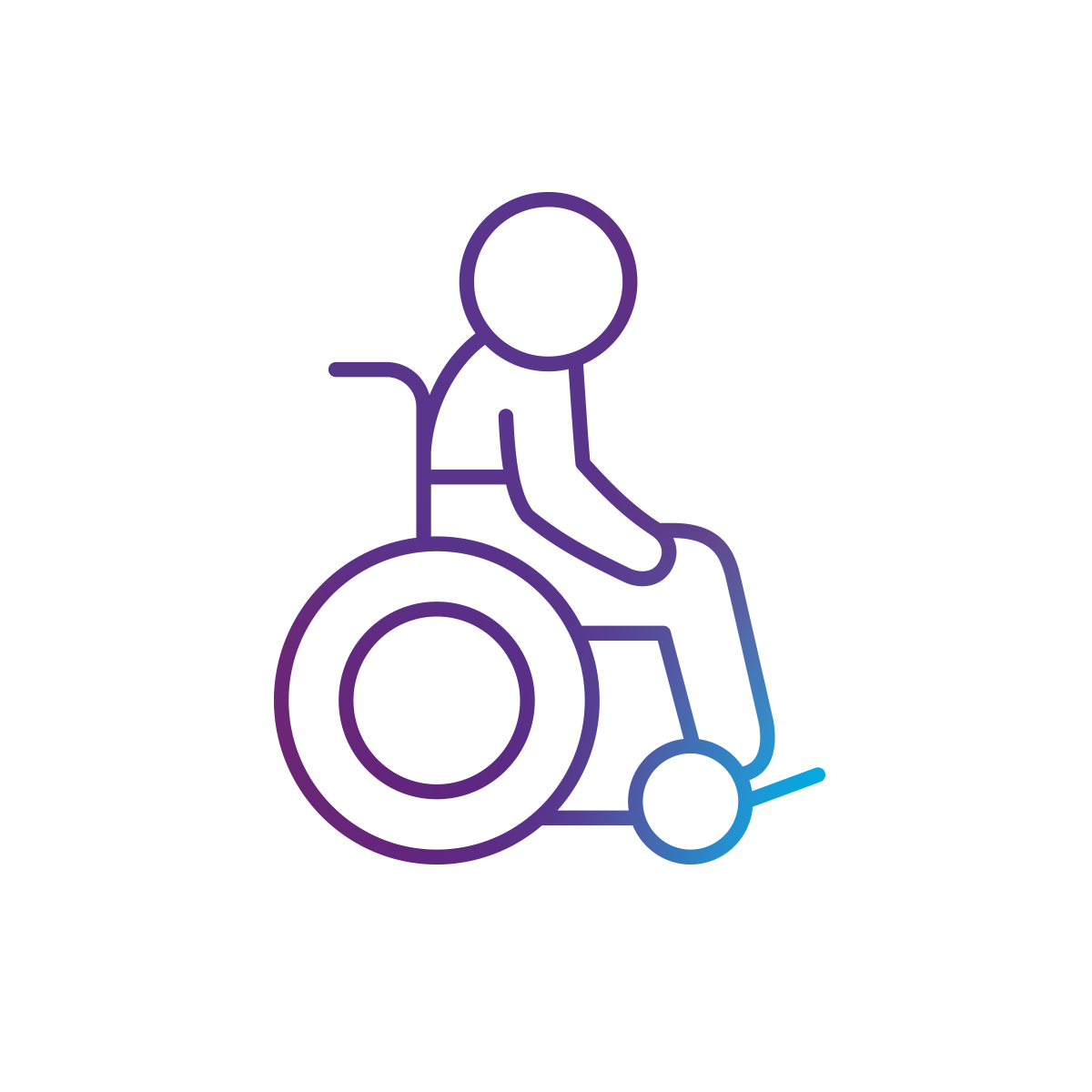 Symbol Rollstuhl für unsere Angebote für Menschen mit Beeinträchtigung