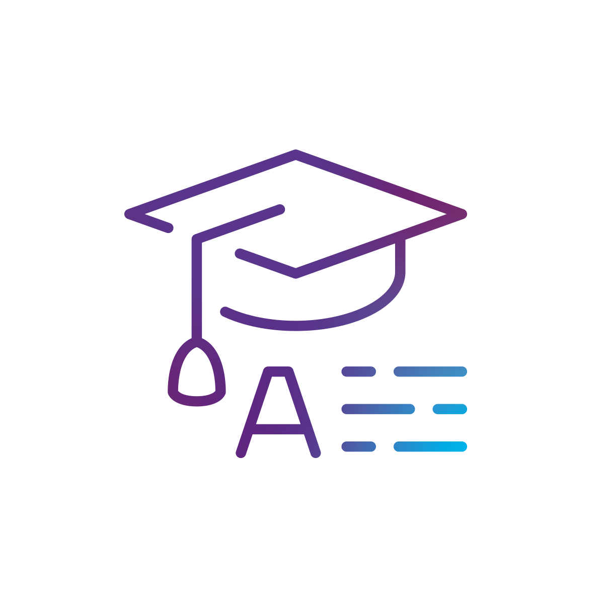 Symbol Absolventenhut für unsere Angebote für Bildung