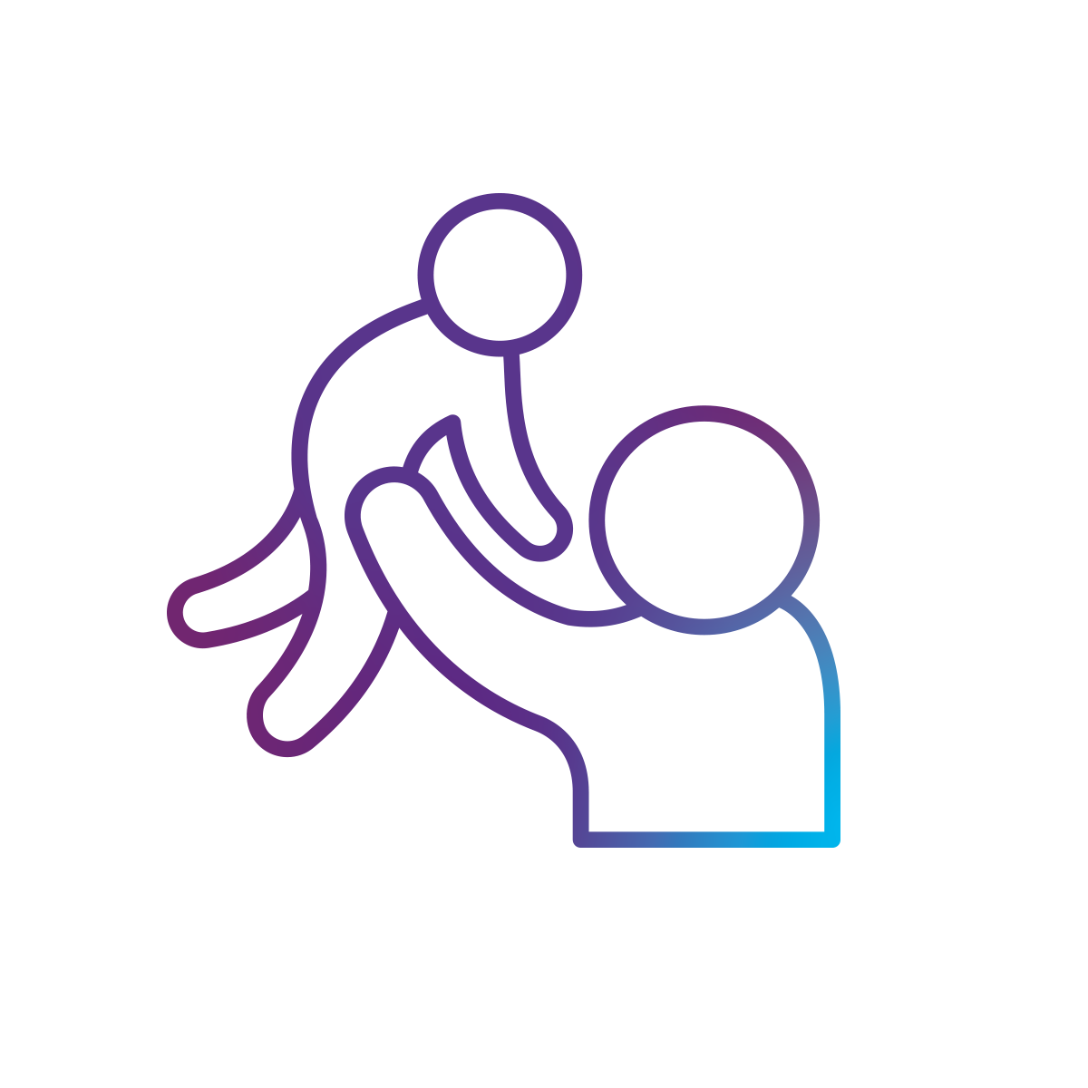 Symbol Kind mit Elternteil für unsere Angebote für Kinder & Jugendliche