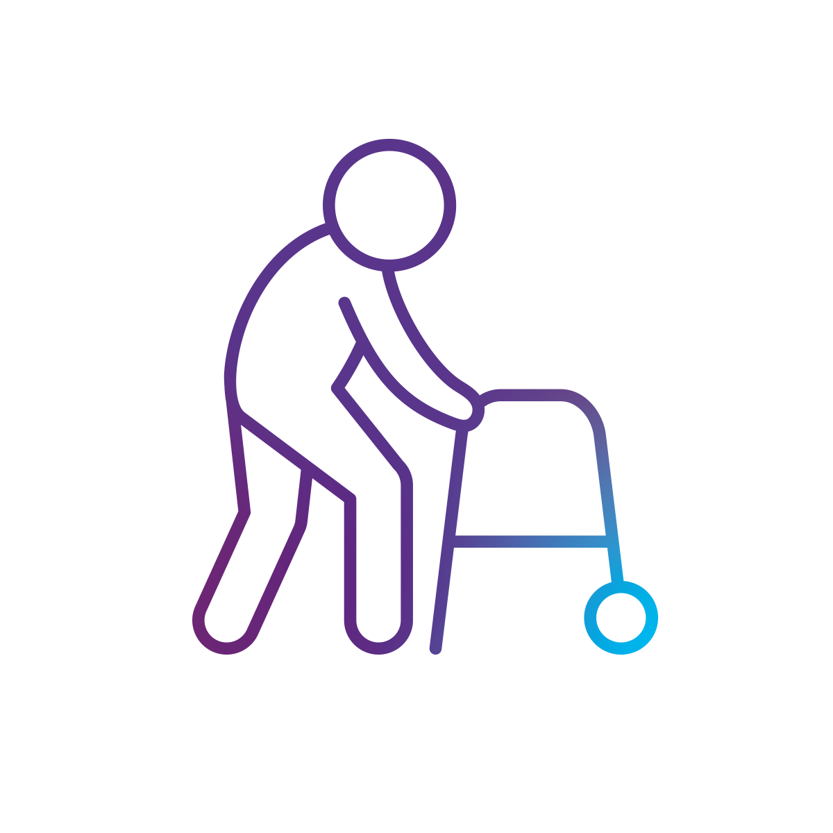 Symbol Rollator für unsere Angebote Senioren & Menschen am Lebensende