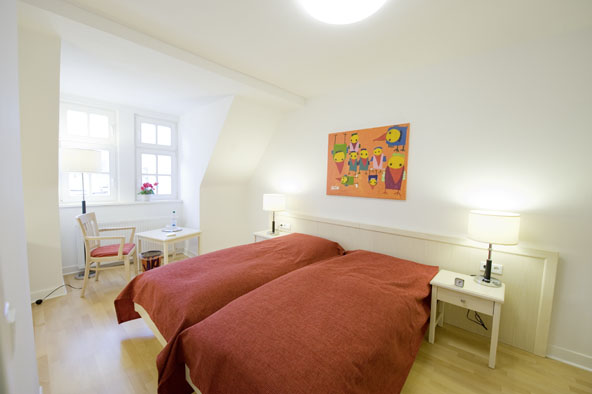 Zimmer in der Herberge der Diakoniestiftung Thüringen