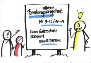 Aushang offenes Beratungsangebot