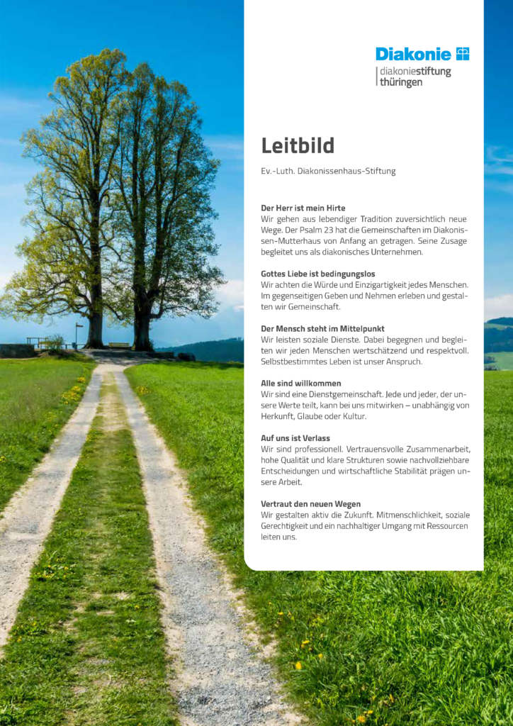 Das Leitbild der Diakoniestiftung Thüringen