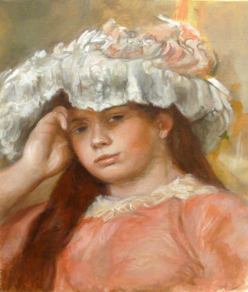 Mädchen mit Hut von Pierre-Auguste Renoir