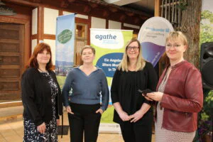 Eröffnungsfeier zum AGATHE-Projekt - vier Damen im Gespräch