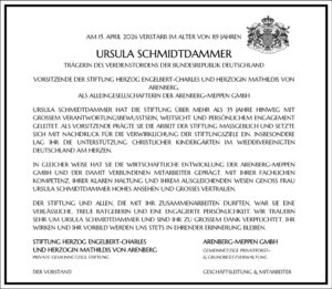 Traueranzeige Frau Ursula Schmidtammer