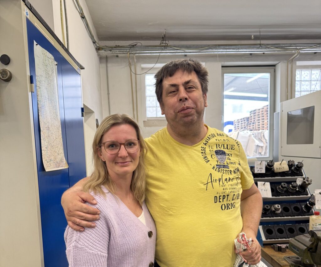 Werkstattratsvorsitzender Stefan Engel mit Vertrauensperson Lisa Luther
