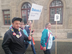 Werkstätten beim Brunnenfestumzug in Bad Langensalza